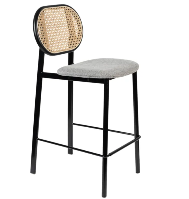 Zuiver Spike natural barkruk-Grey Betrouwbaar