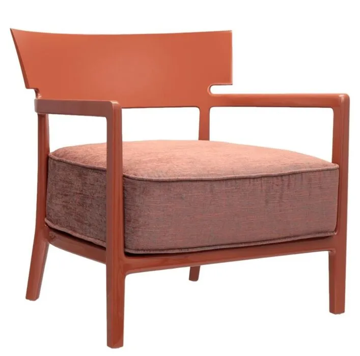 Betaalbaar Kartell Cara fauteuil-Roest oranje-Solid Color