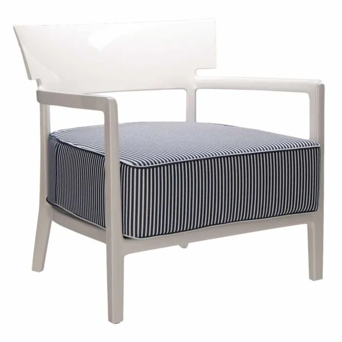 Kartell Cara Outdoor fauteuil-Ivoor blauw Direct Verzonden