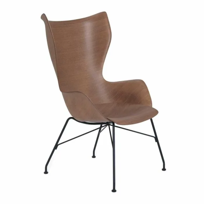 Premium Kartell K/Wood stoel beuken-Donker hout-Zwart