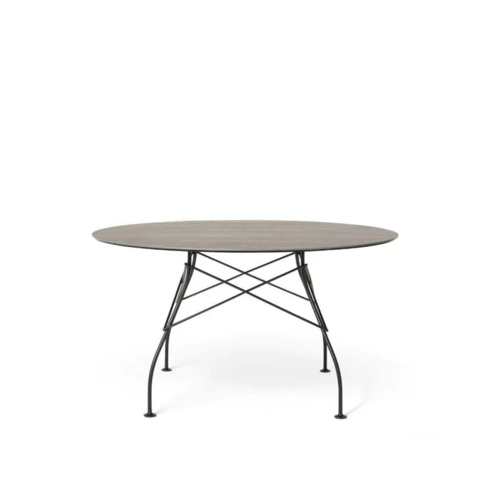 Kartell Glossy Outdoor tafel-Aged Bronze-Zwart-∅ 128 cm Populair