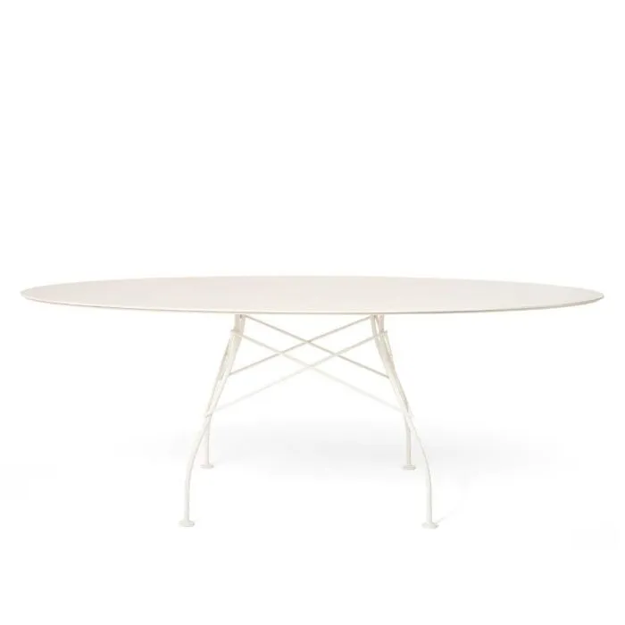 Gecertificeerd Kartell Glossy Outdoor tafel-Wit-wit-192x118 cm