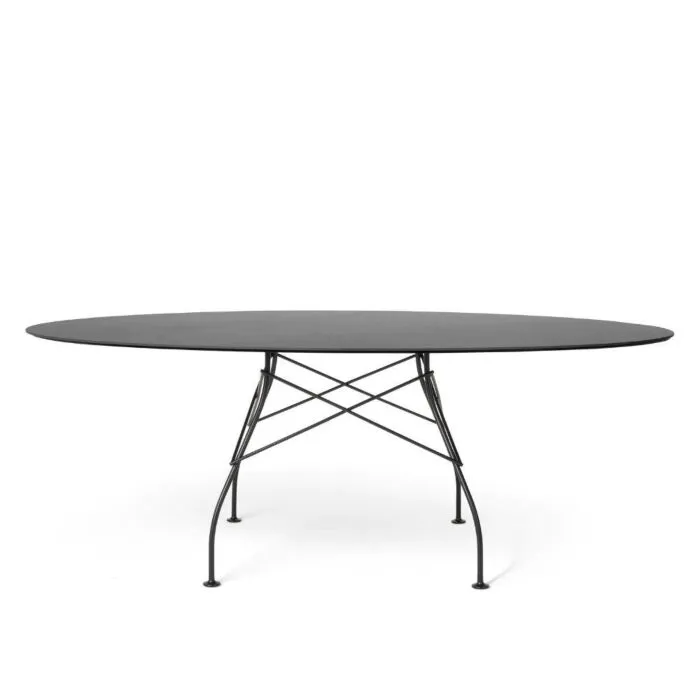 Kartell Glossy Outdoor tafel-Zwart-zwart-192x118 cm Superprijs