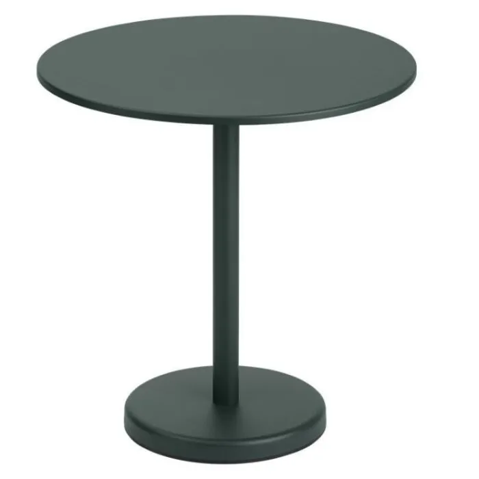 muuto Linear Steel rond tafel-Dark green Hoge Kwaliteit