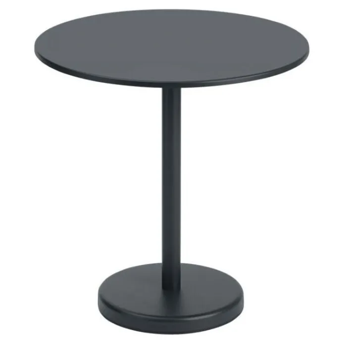 muuto Linear Steel rond tafel-Black Hoge Kwaliteit