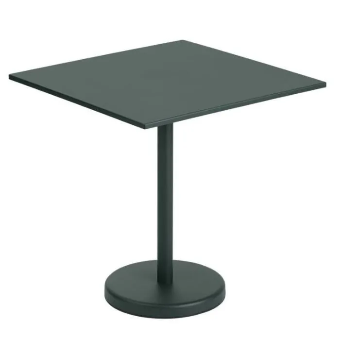 Dagaanbieding muuto Linear Steel vierkant tafel-Dark green