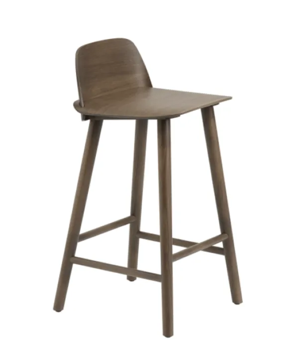 muuto Nerd barkruk-Zithoogte 65 cm-Stained Dark Brown Bestseller