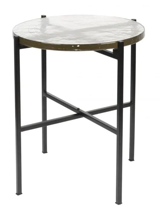 Dutchbone Vidrio bijzettafel-Zwart Hoge Kwaliteit