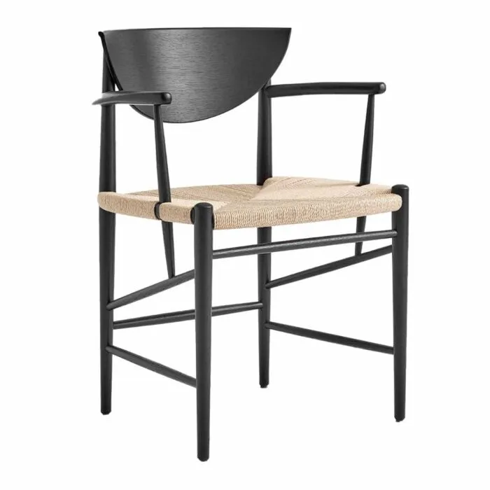 Actieprijs &tradition Drawn HM4 armstoel-Zwart-naturel