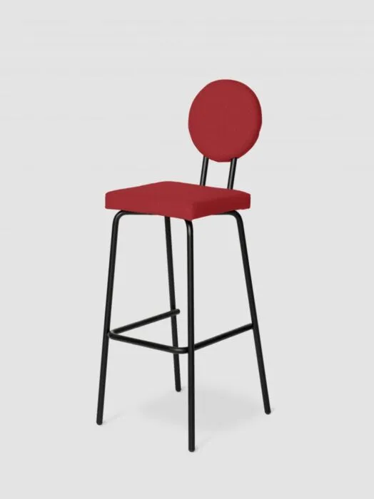 Puik Option Barstool barkruk Zithoogte 65 cm-Vierkante zit, ronde rug-Terracotta Bestseller