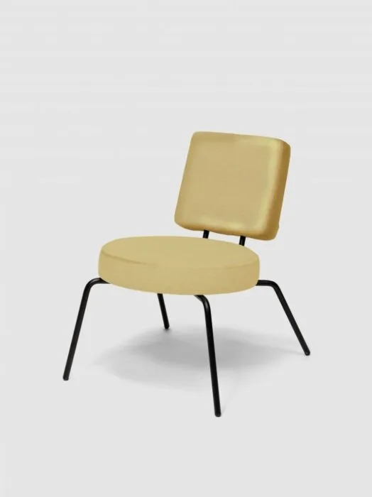 Puik Option Lounge fauteuil-Beige-Ronde zit, vierkante rug Exclusieve Aanbieding