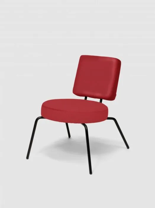 Seizoensaanbieding Puik Option Lounge fauteuil-Bordeaux-Ronde zit, vierkante rug