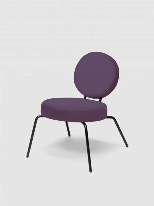 Op = Op Puik Option Lounge fauteuil-Paars-Ronde zit, ronde rug
