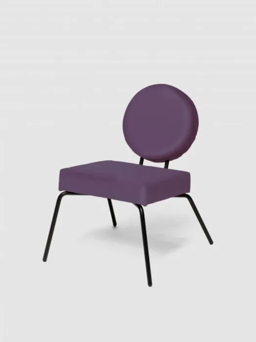 Puik Option Lounge fauteuil-Paars-Vierkante zit, ronde rug Uitverkoop