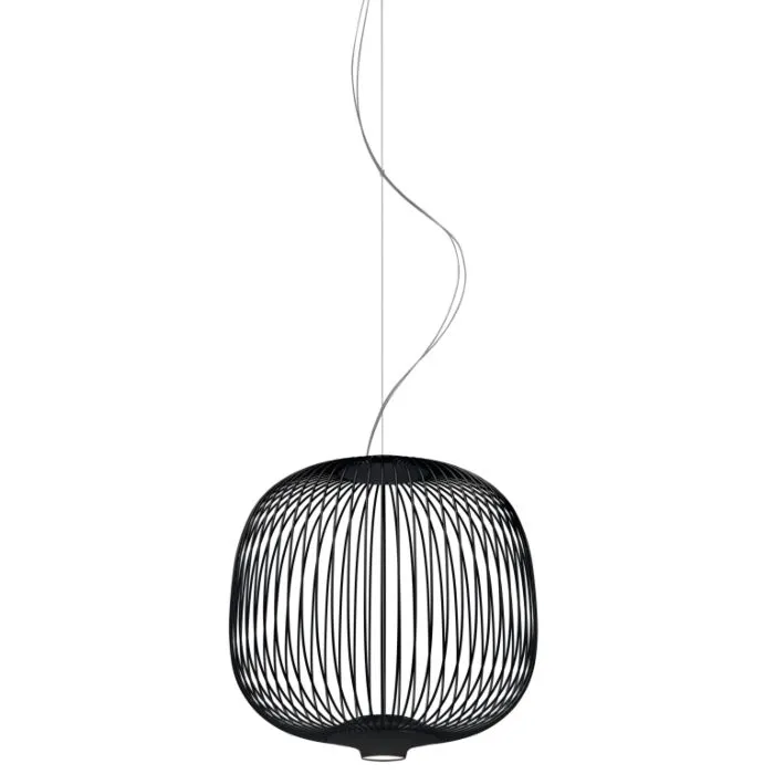 Exclusieve Aanbieding Foscarini Spokes 2 Piccola LED niet dimbaar hanglamp-Zwart