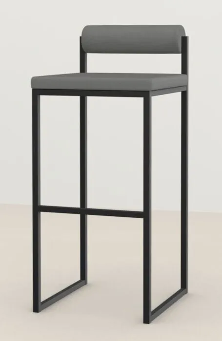 Snelle Levering Studio HENK Bolster Bar Stool zwart frame-98 cm-Cube Grey 65