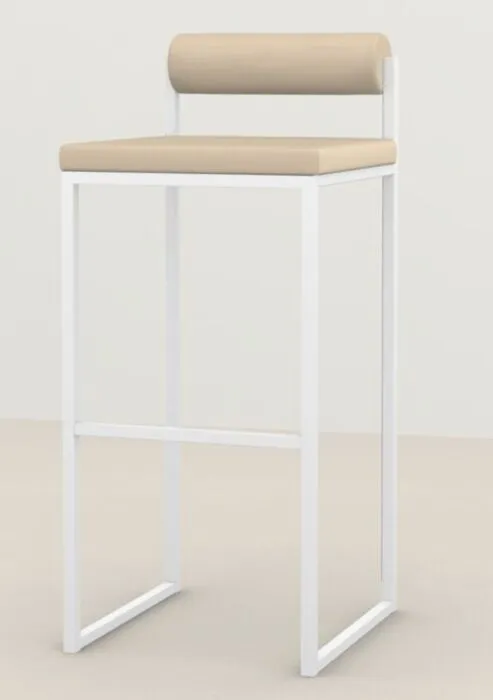 Studio HENK Bolster Bar Stool wit frame-Cube Natural 01-98 cm Voordeelprijs