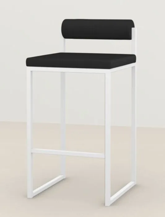 Studio HENK Bolster Bar Stool wit frame-Cube Black 61-86 cm Koop Online
