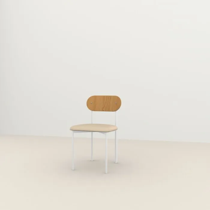 Studio HENK Oblique Chair wit frame-Cube Light Grey 60-Hardwax oil natural Koop Online