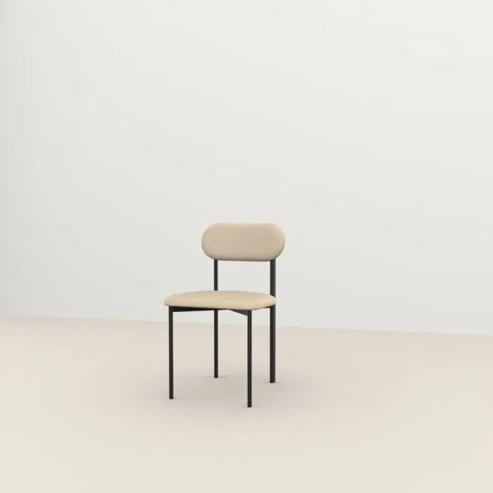 Betrouwbaar Studio HENK Oblique Chair bekleed zwart frame-Cube Natural 01
