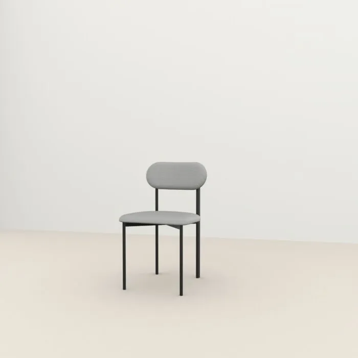 Goedkoop Studio HENK Oblique Chair bekleed zwart frame-Cube Light Grey 60