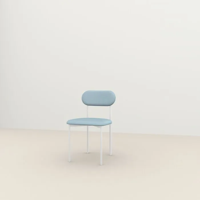 Actieprijs Studio HENK Oblique Chair bekleed wit frame-Cube Iceblue 43