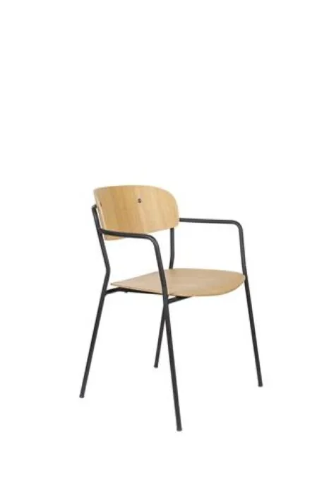vanHarte Jolien armstoel-Black Wood Snelle Levering