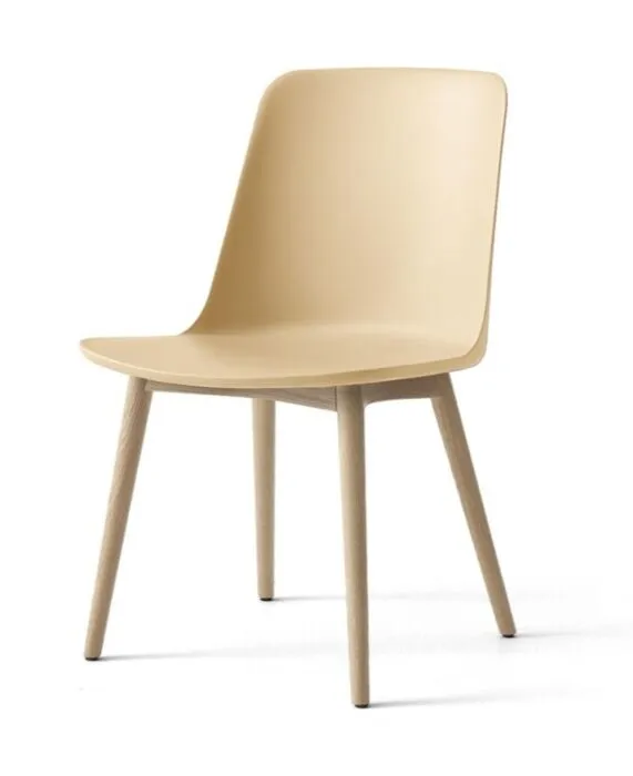 Seizoensaanbieding &tradition Rely HW71 eetkamerstoel - Eiken onderstel-Beige sand