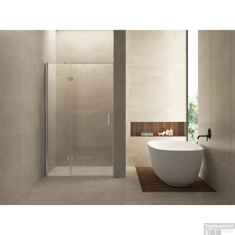 Aanbieding BWS Swingdeur Nis 110x200 cm met Vast Paneel 8 mm NANO Coating