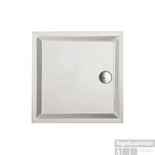 Nieuw Douchebak acryl+ wit 100 x 100 cm vierkant 4cm hoog