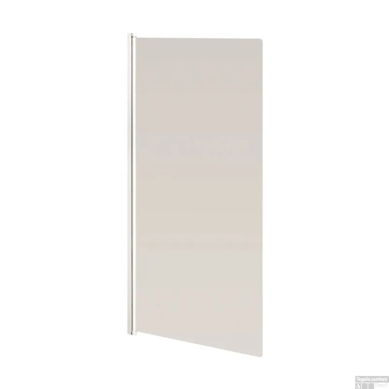 Lage Prijs Badwand VM Go Megalo 75x130cm Scharnierend Wit Profiel 4mm Veiligheidsglas