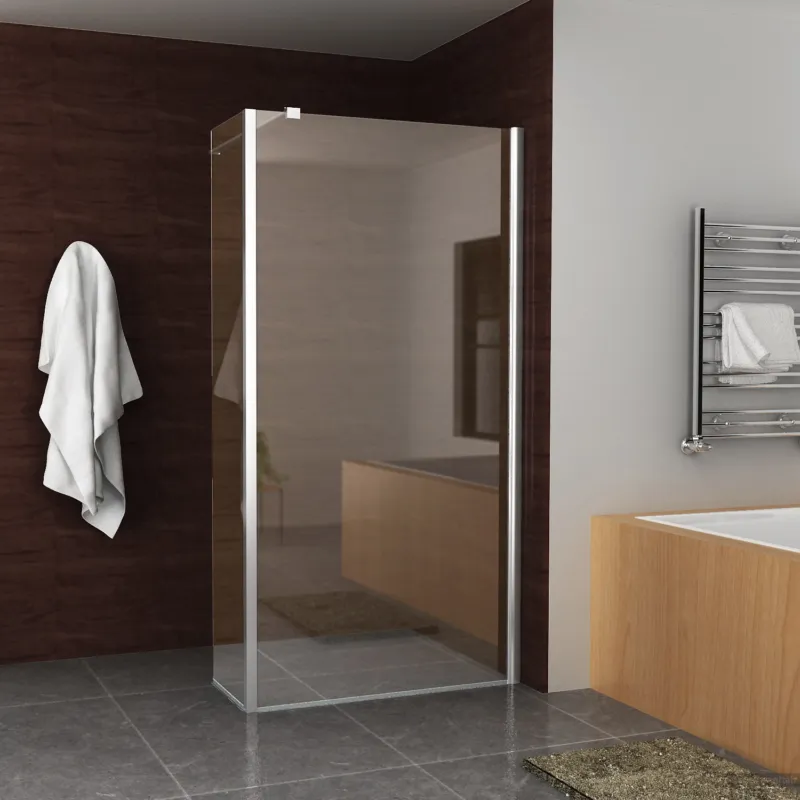 Voordeelprijs BWS Eco Zijwand met Hoekprofiel 40x200cm NANO Coating 8mm