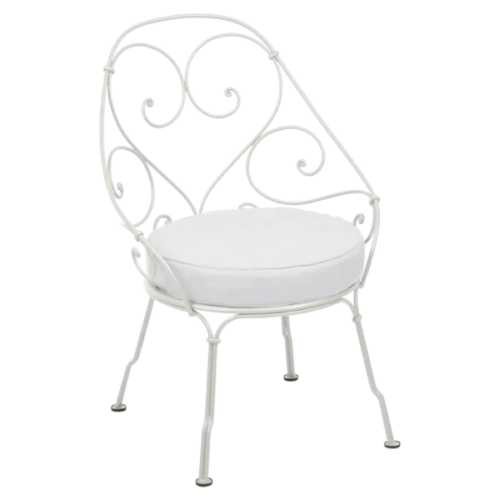 Voordeelprijs Fermob 1900 fauteuil met off-white zitkussen-Clay Grey