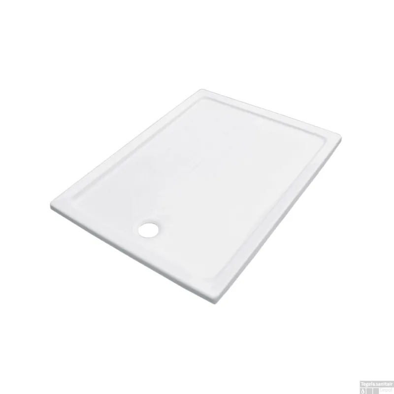 Lage Kosten Douchebak VM Go Eden 100x80x3.5cm Acryl Rechthoek Exclusief Potenset