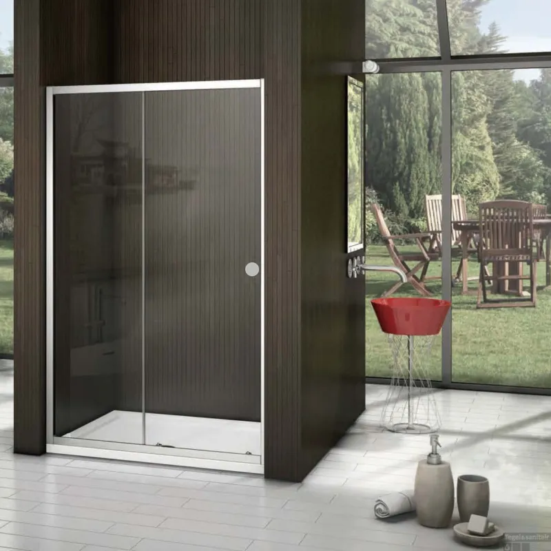 Schuifdeur BWS Slide Douchedeur 100x200 cm Anti-Kalk Coating Chroom Koop Vandaag