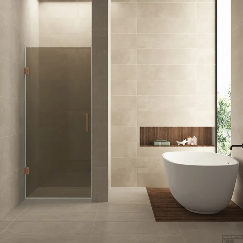 Nisdeur Wiesbaden Less 80x200 cm 8 mm Nano Vintage Brons Glas Geborsteld Brons Koper Gereduceerde Prijs