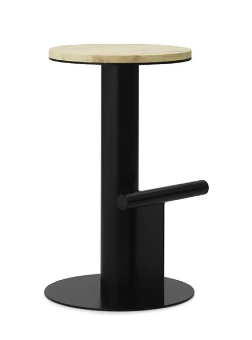 Normann Copenhagen Pole barkruk-Zithoogte 65 cm-Black Nieuw