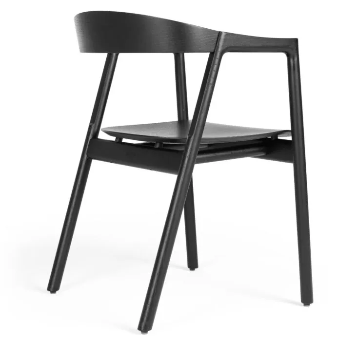 Populair Gazzda Muna Oak Lacquered black Chair stoel-Zwart gelakt