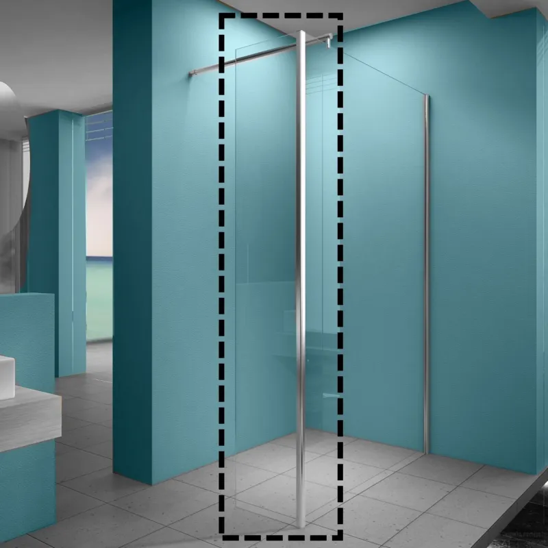 Aktie Zijwand Wiesbaden Hoekprofiel 30X200cm Nano Coating 8mm Gecertificeerd