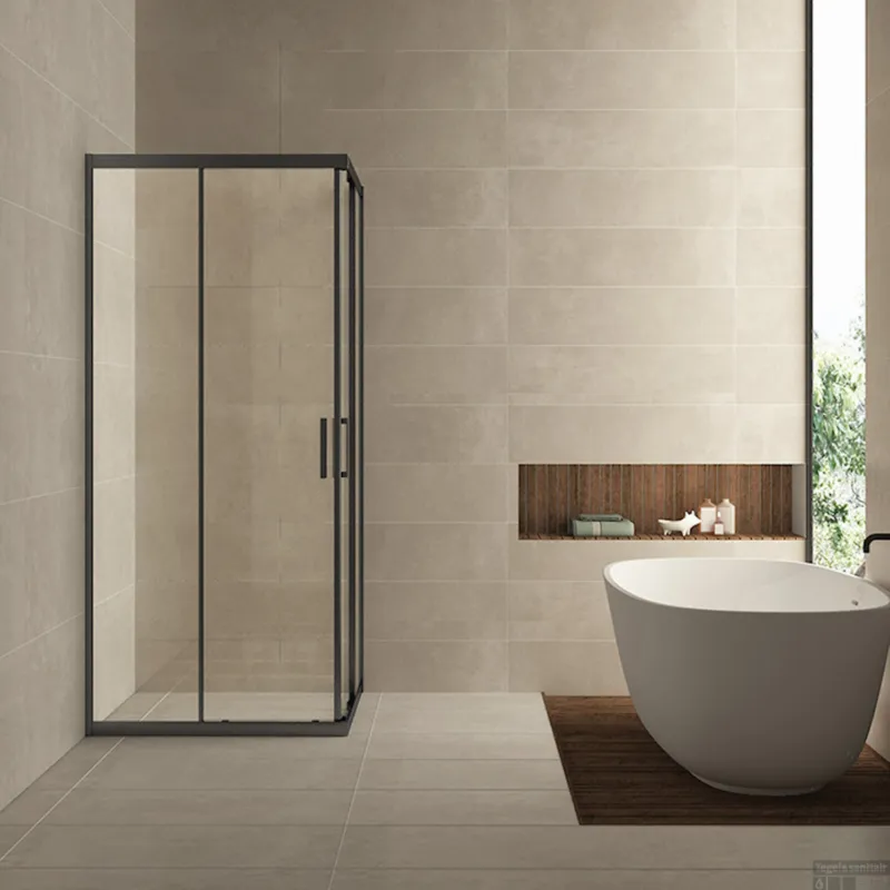 Betrouwbaar Douchecabine BWS Vierkant Hoekinstap 2 Schuifdeuren 100x100x200cm 8mm Helder Glas met Nano Coating Mat Zwart
