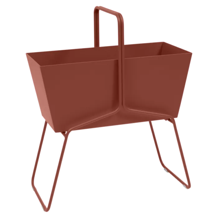 Lage Prijs Fermob Basket plantenbak high-Red Ochre