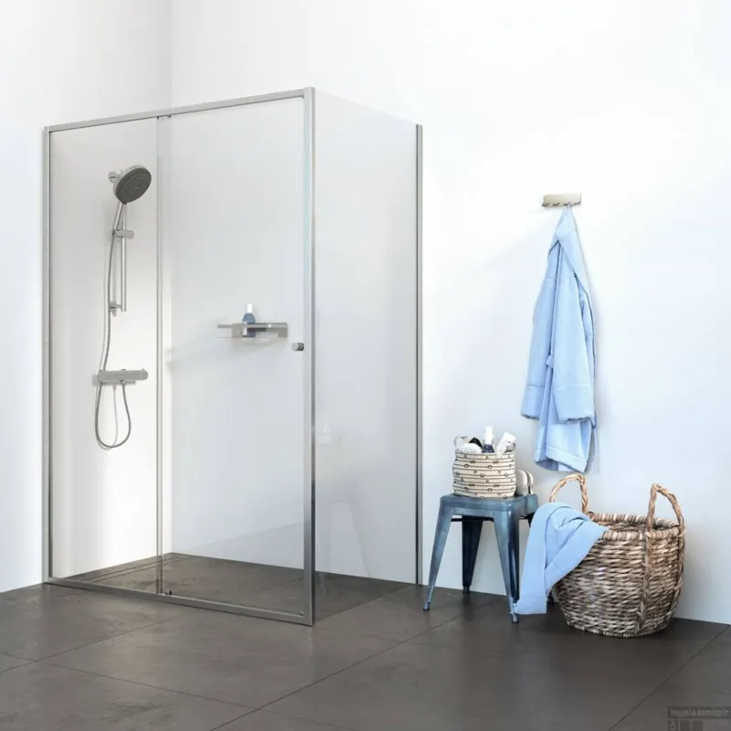 Nieuw Sealskin Contour Douchecabine met Schuifdeur 120x90 cm 6 mm Helder Glas RVS