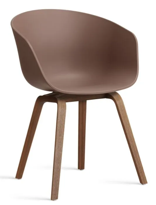 HAY About a Chair AAC22 stoel Walnoot onderstel-Soft Brick Superprijs