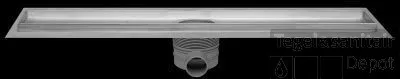 Easy Drain Multi Inbouwdeel 9 X 70 Cm. Met Flens Zonder Rooster Rvs Bestseller
