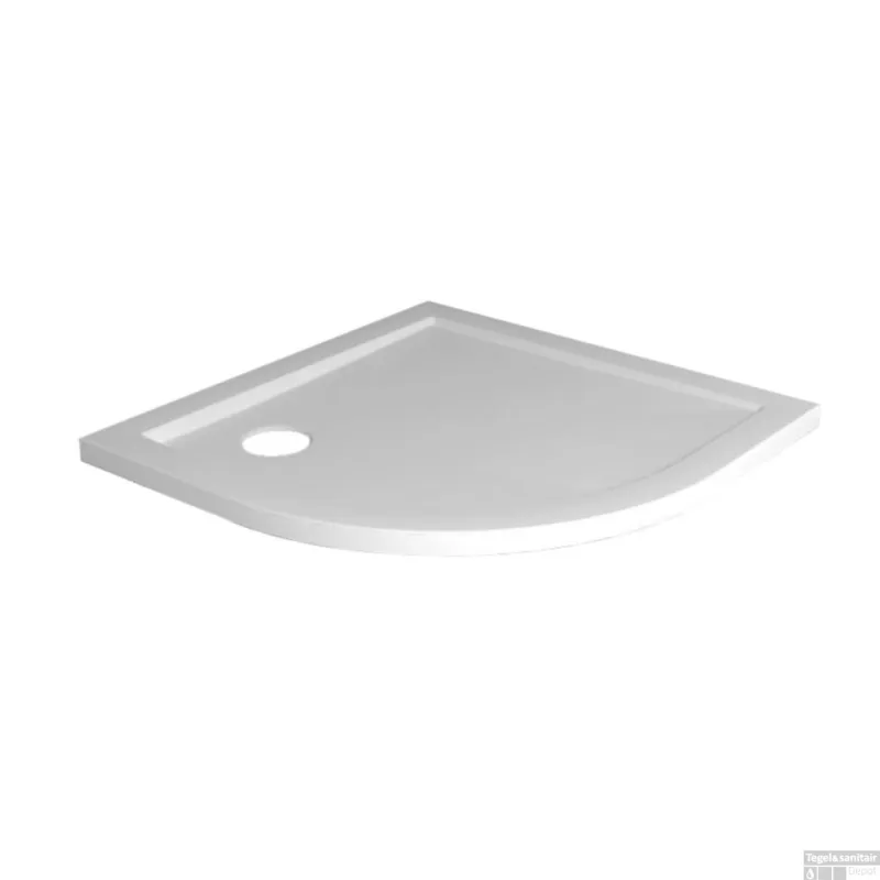 Superprijs Douchebak Wiesbaden Acryl 1/4 rond 90x90x4 cm Wit