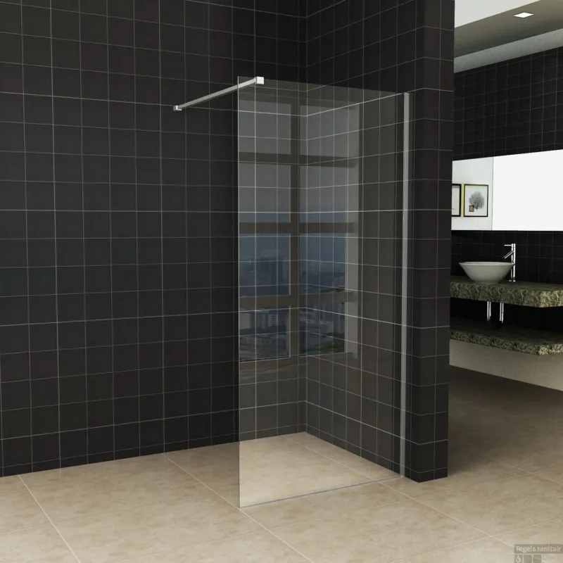 Weekendaanbieding BWS Inloopdouche Pro Line Helderglas 70x200 8mm Nano Coating Chroom Profiel en Stang