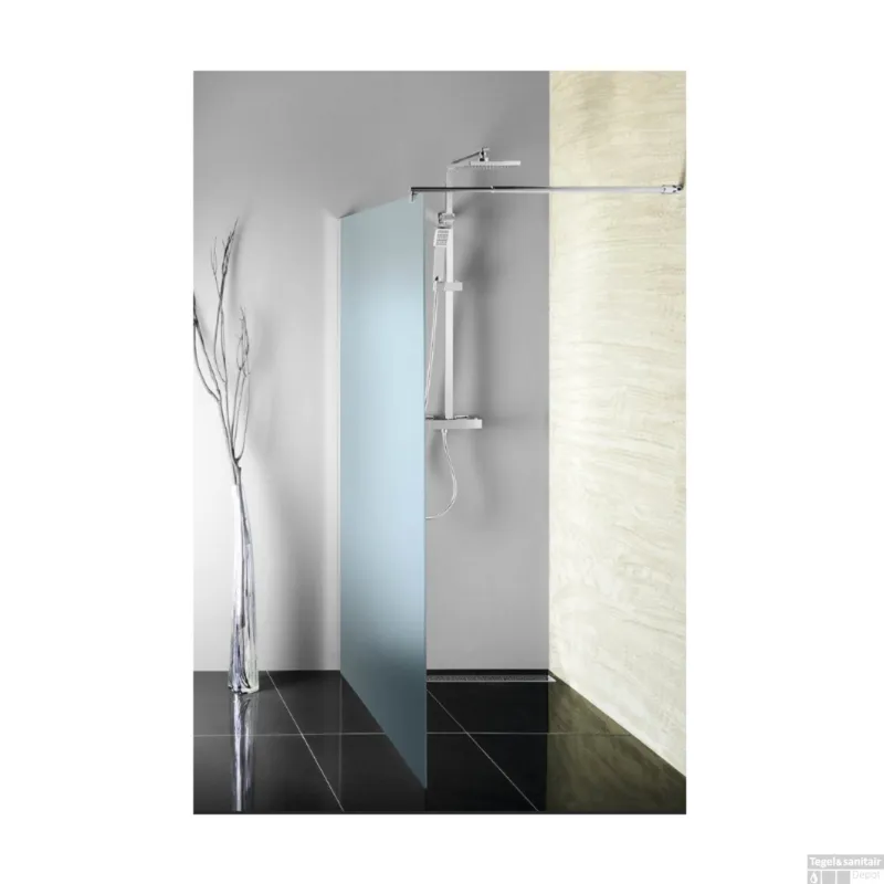 Bestseller Inloopdouche Sapho Walk-In 100x190 cm met Muurprofiel Chinchilla Glas