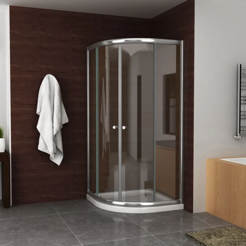 BWS Douchecabine Kwartrond 100x100x190cm 5mm Helder Glas Chroom Meest Verkocht