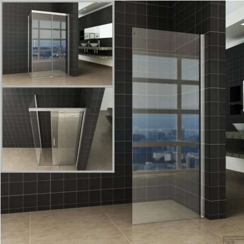 Snelle Levering Zijwand voor Schuif Nisdeur Wiesbaden 90x200 cm 8mm NANO Glas