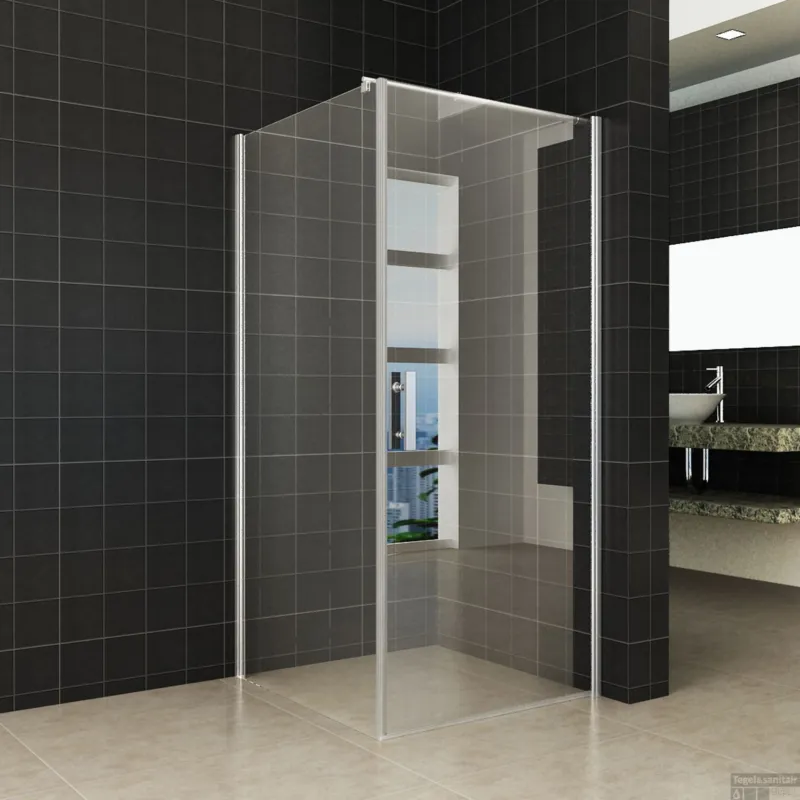 Veilige Betaling Douchecabine Wiesbaden Eco-modulair deurgedeelte 100x195cm Helder Glas